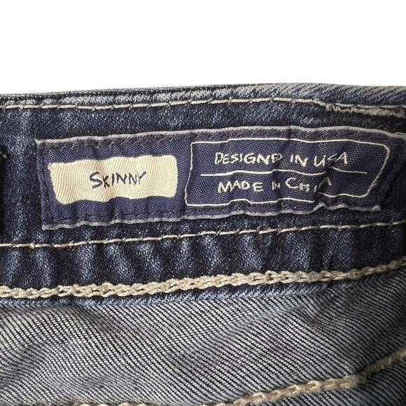 Vintage Y2K Miss Me Skinny Jeans 27 | Embroidered Angel Wing Rhinestone Denim - Picture 15 of 16